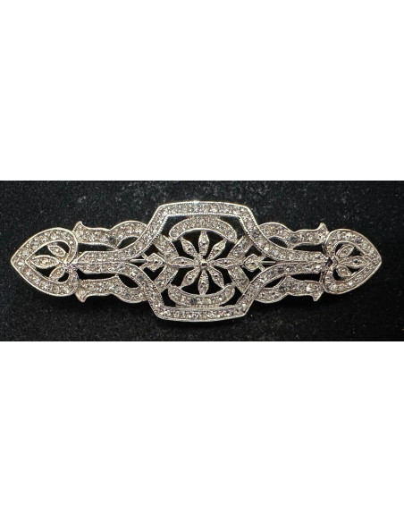 Broche mantilla rodio
