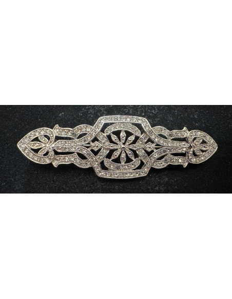 Broche mantilla rodio