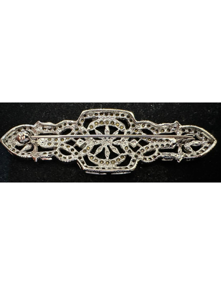 Broche mantilla rodio