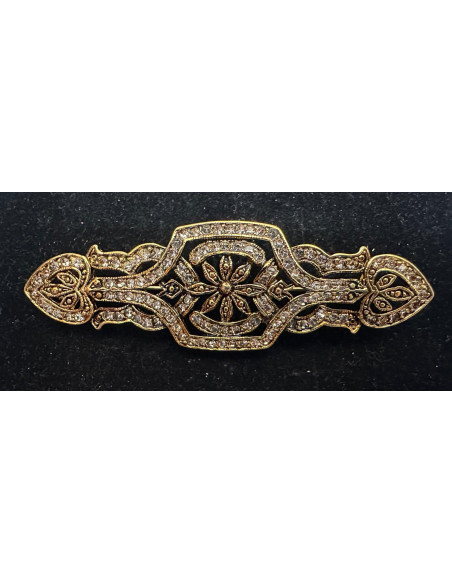Broche mantilla rodio