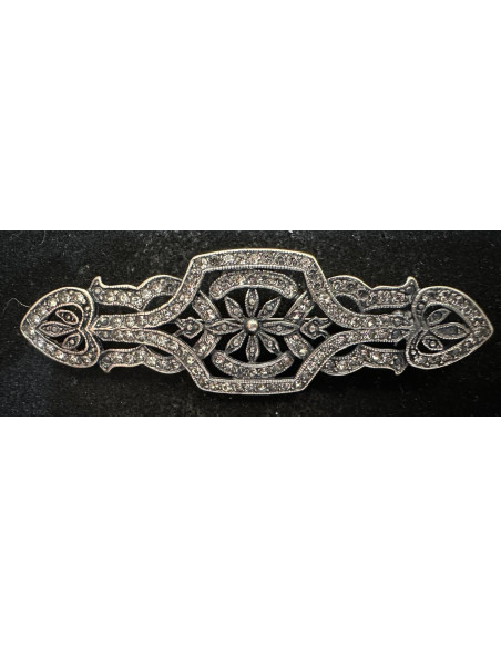 Broche mantilla rodio