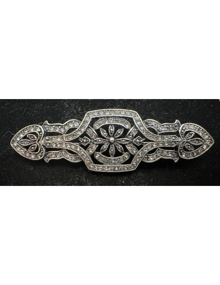 Broche mantilla rodio