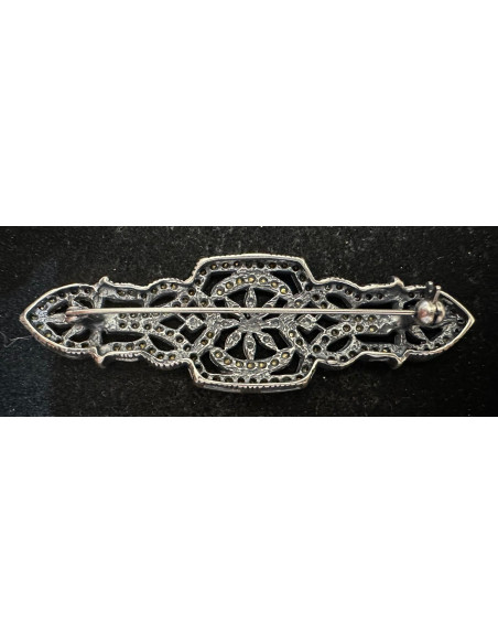 Broche mantilla rodio