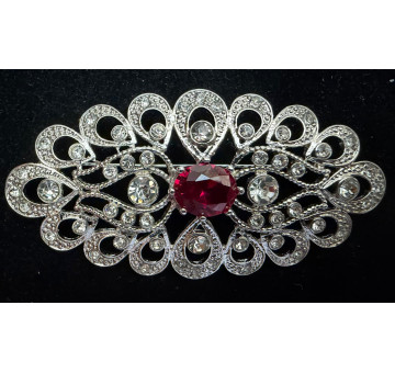 Broche mantilla rodio color 2