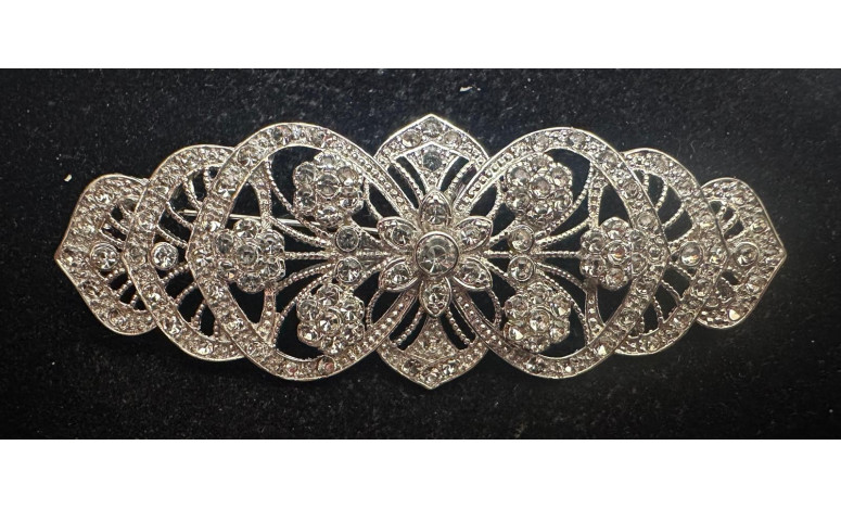 Broche mantilla rodio