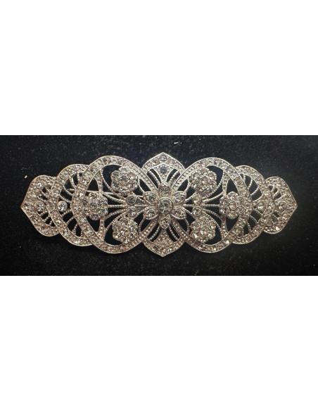 Broche mantilla rodio