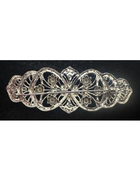 Broche mantilla rodio