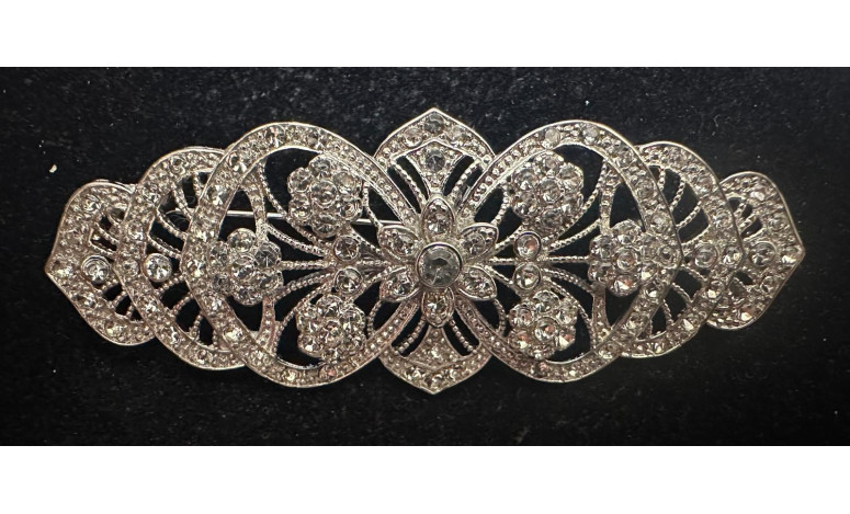 Broche mantilla rodio