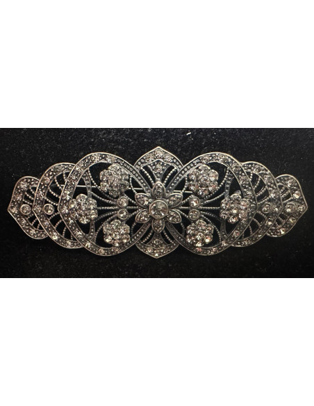 Broche mantilla rodio