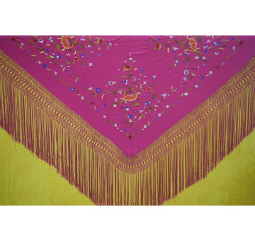 Mantón mano seda 140cm 2