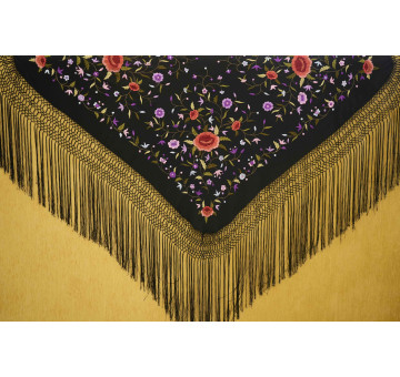 Mantón mano seda 115cm