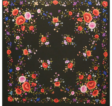 Mantón mano seda 140cm 2