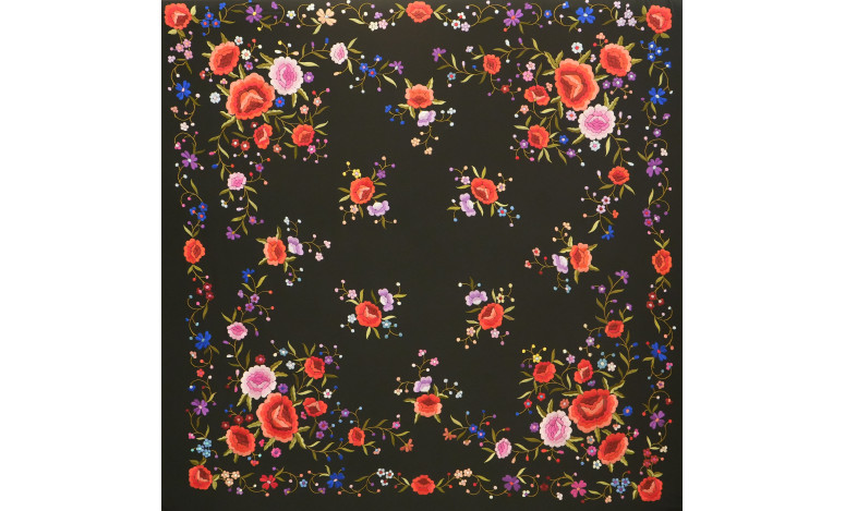 Mantón mano seda 140cm