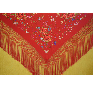 Mantón mano seda 140cm 2