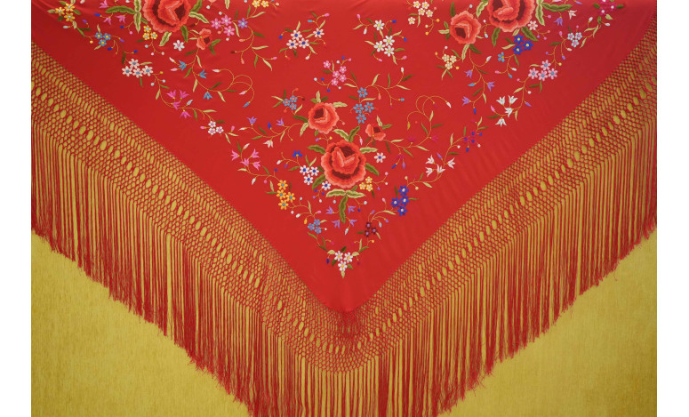 Mantón mano seda 140cm
