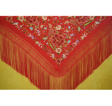 Mantón mano seda 140cm 2