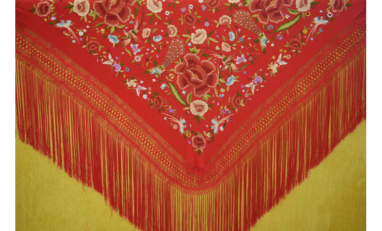 Mantón mano seda 140cm