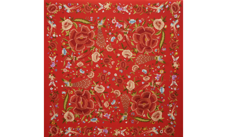 Mantón mano seda 140cm