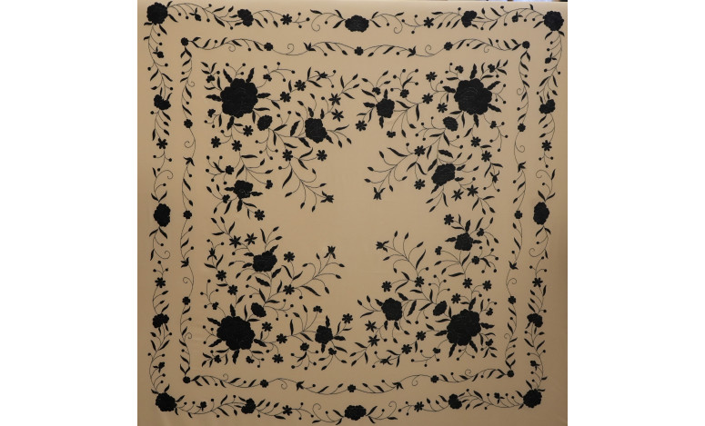 Mantón mano seda 140cm