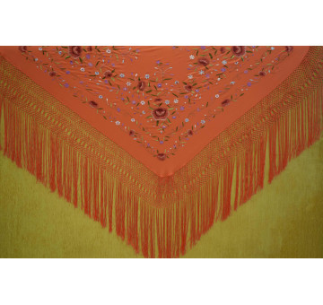 Mantón mano seda 140cm 2