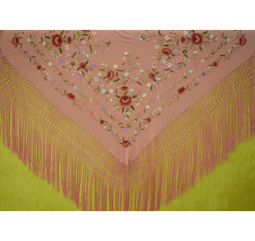 Mantón mano seda 140cm 2