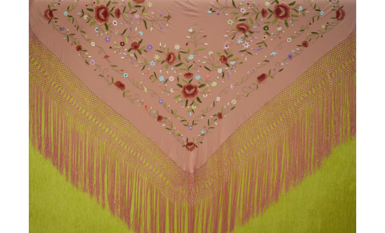 Mantón mano seda 140cm