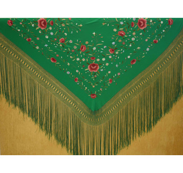 Mantón mano seda 140cm 2