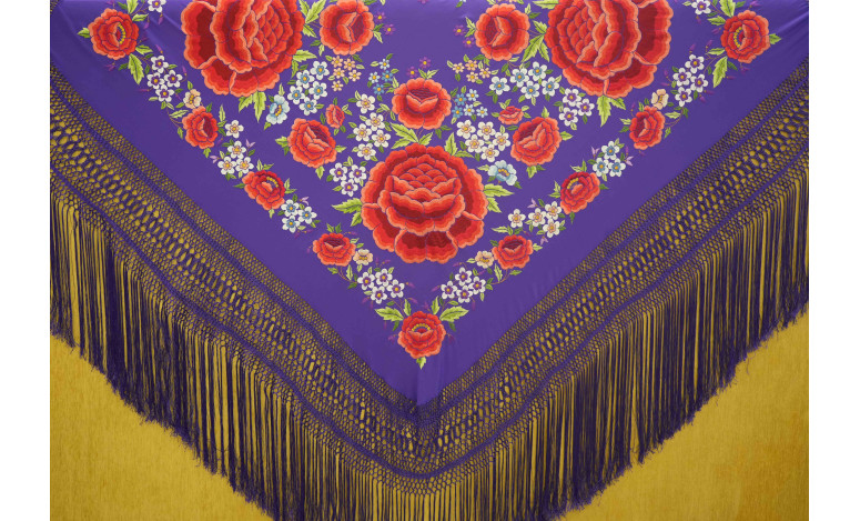 Mantón mano seda 140cm