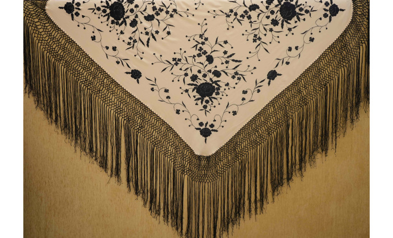 Mantón mano seda 115cm