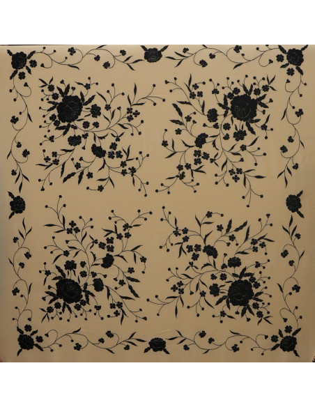Mantón mano seda 115cm