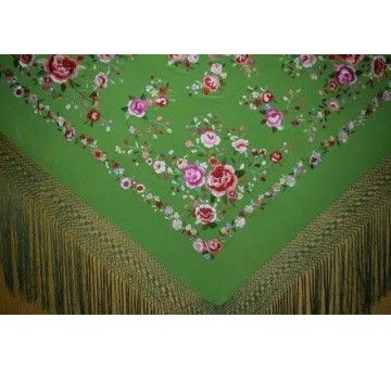 Mantón mano seda 140cm 2