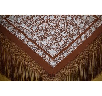 Mantón mano seda 140cm