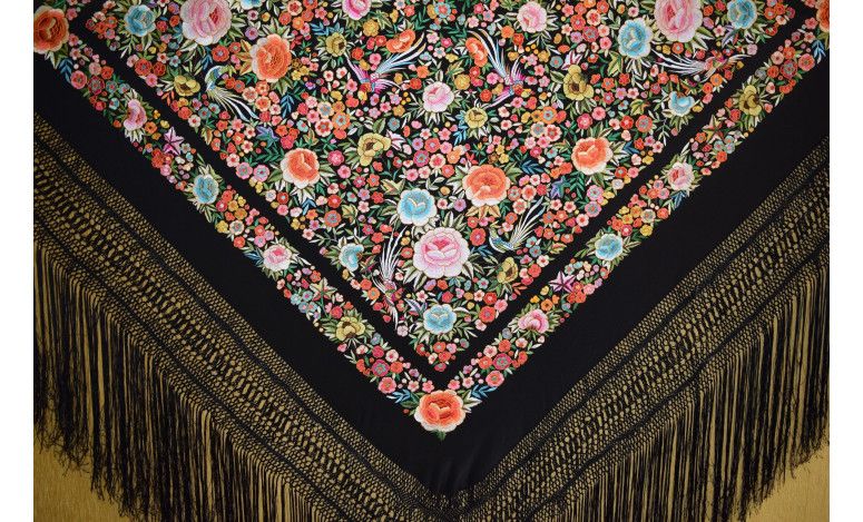Mantón mano seda 140cm
