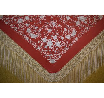 Mantón mano seda 140 cm