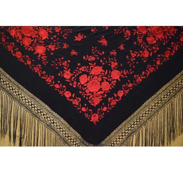 Mantón mano seda 145cm