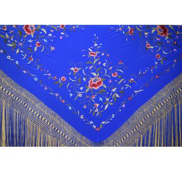 Mantón mano seda 140cm 2