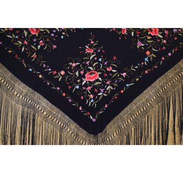 Mantón mano seda 140cm 2