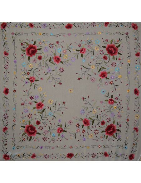 Mantón mano seda 140cm