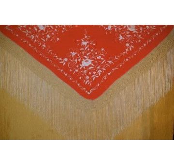 Mantón mano seda 140cm 2