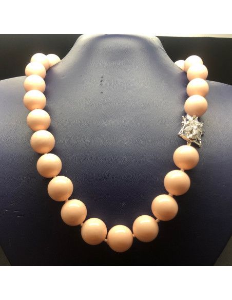 Collar perlas piel de ángel 45cm 14mm