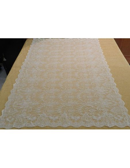 Mantilla bordada a máquina chantilly 110*220