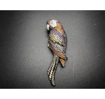 Broche loro plata circonitas colores