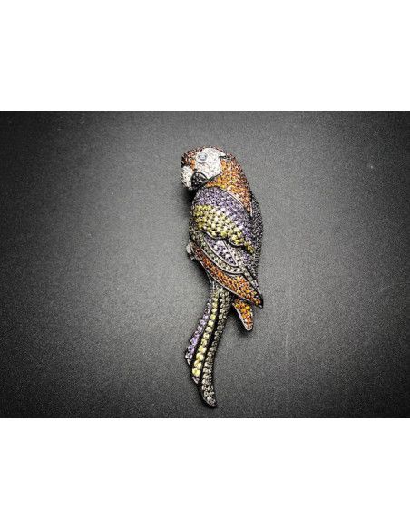 Broche loro plata circonitas colores