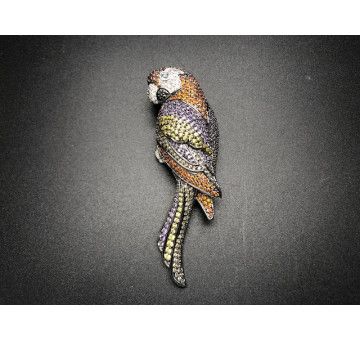 Broche loro plata circonitas colores 2