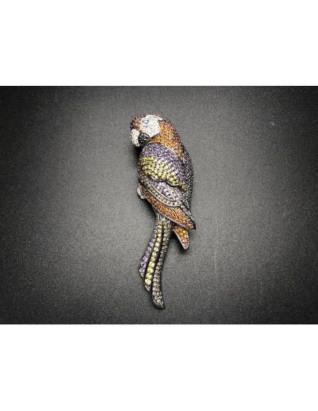 Broche loro plata circonitas colores