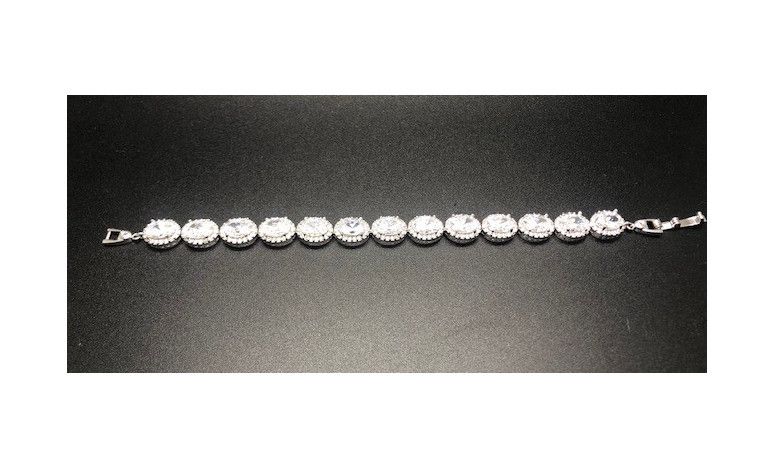 Pulsera cristal colores con circonitas rodio