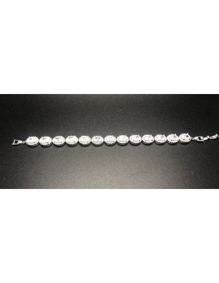 Pulsera cristal colores con circonitas rodio
