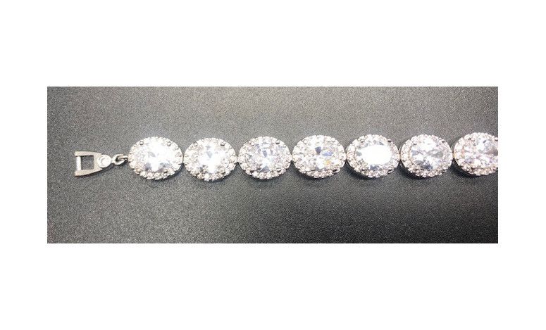 Pulsera cristal colores con circonitas rodio
