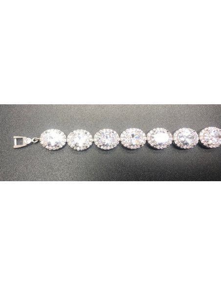 Pulsera cristal colores con circonitas rodio