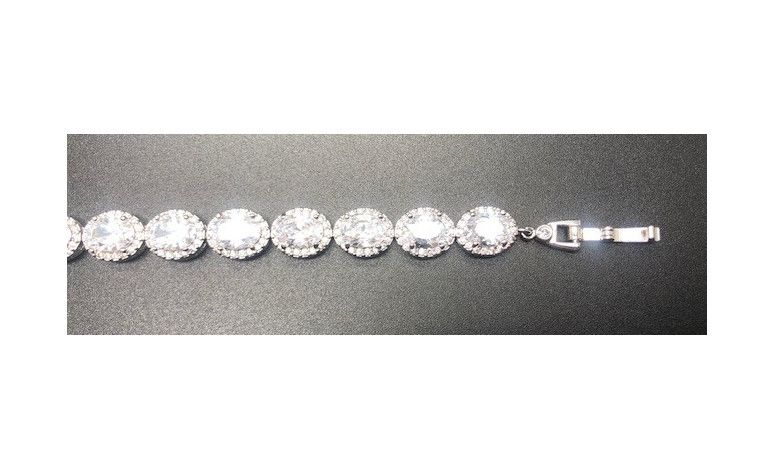 Pulsera cristal colores con circonitas rodio